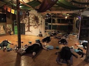 Teaching my first yoga class in Thailand